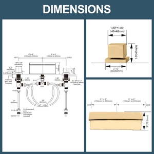 3 fori vasca cascata rubinetto, oro spazzolato vasca romana rubinetto diffuso ponte, in ottone massiccio 2 maniglia bagno rubinetto vasca da bagno - Product Image 5