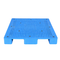 Palette en plastique à neuf pieds pour entrepôt, à surface perforée, pour la ventilation et le stockage de marchandises, compatible chariot élévateur