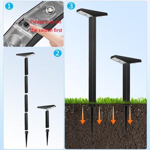 2 Luces Solares LED Mini para Camino, Luz Blanca Cálida, IP65 Impermeables, Certificación ROHS, Alta Luminosidad, Recargables, para Exteriores - Product Image 3