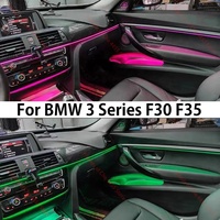 Kit de bande LED intérieure de voiture à 9 couleurs pour BMW F30 F35 2010-2018, éclairage d'ambiance néon pour portières, compatible CIC NBT, fabriqué en Chine