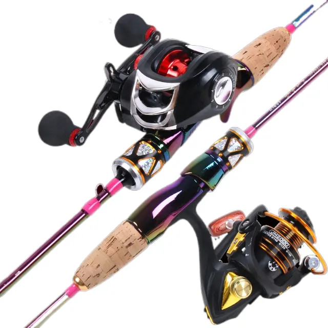 carbon fiber 210cm M action fishing rod reel combo set 5.2:1 9+1BB reel rod fishing kit