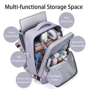 Mochila Premium Impermeable para Portátil con Carga USB, Gran Capacidad, Panel Trasero Acolchado Transpirable, Casual, para Viajes de Negocios y Aire Libre - Product Image 4