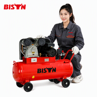 Compresseur d'air industriel à huile BISON (CHINE) 84KG 2200W 100L 220V 50/60Hz 535L/min 10Bar à entraînement par courroie