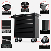 Armoire à outils mobile robuste à 5 tiroirs en acier, fabriquée par une usine OEM, pour garage et atelier