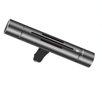 Diffuseur d'huiles essentielles pour voiture en alliage d'aluminium - Parfum pour véhicule, purificateur d'air solide portable pour évents, élimine la fumée