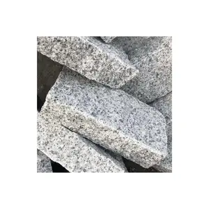 Adoquines de granito gris plateado