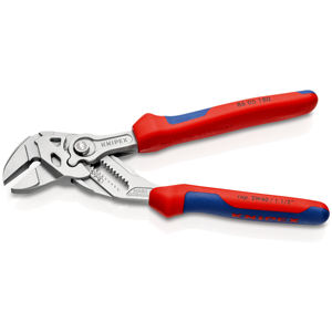 KNIPEX 86 05 180 Alicates Llave inglesa y alicates en una sola herramienta con mangos multicomponentes cromados 180 mm - Product Image 2