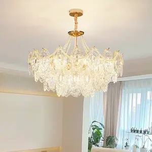 Luci di illuminazione contemporanea di lusso lampadari lampadari luci Multi livello rame ottone Claud vetro decorativo moderno