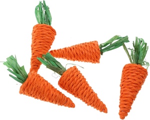 Mainan Kunyah Kelinci untuk Gigi, Membersihkan Rumput Alami, Camilan, Rumput, Wortel, Mainan untuk Kelinci, Hamster, Marmut, Paket isi 5 - Product Image 5