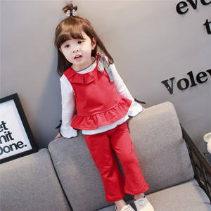 เสื้อกั๊กเด็กสีกากี เสื้อเชิ้ตแขนยาว กางเกงคาร์โก้ขายส่ง เสื้อผ้าเด็กเล็ก กางเกงขาบาน - Product Image 1