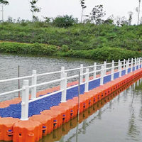 Dock flottant en plastique anti-corrosion, matériau de protection de l'environnement, dock flottant pour lac, offre spéciale