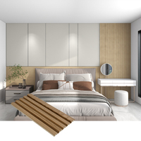 Revêtement mural moderne en WPC imperméable à l'eau Panneau de calandre en composite bois-plastique pour mur intérieur extérieur
