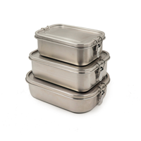 Boîte à déjeuner en acier inoxydable, Bento isolé sous vide de qualité alimentaire sans BPA boîte à Lunch en métal