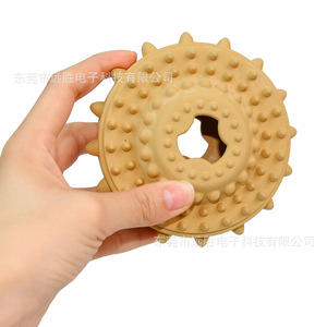 Jouet pour chien en forme de vaisseau spatial, boule distributrice de nourriture, jouet interactif à mâcher en caoutchouc pour animaux de compagnie, 114x114x53mm - Product Image 2
