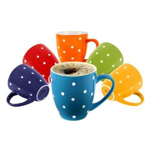 Tazze in Ceramica per Caffè e Tè con Motivo <span class=keywords><strong>a</strong></span> <span class=keywords><strong>Pois</strong></span> in Vari Colori e Logo Personalizzato - Product Image 4