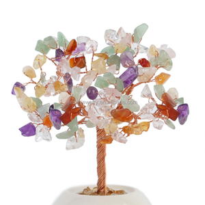 Bán buôn bình gốm thủ công phong thủy, cây pha lê tự nhiên, đá thạch anh, đồ thủ công pha lê may mắn, <span class=keywords><strong>7</strong></span> luân xa, cây sự sống, đá quý - Product Image 3