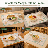 Vente en gros de sets de table jetables pour enfants de qualité alimentaire, 40 cm de large, emballage personnalisé en boîte, antidérapant, fabriqué en Chine, Zhejiang