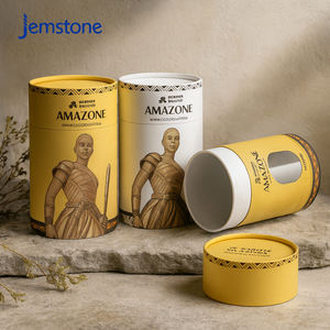 Emballage en tube de papier pour bougies et bocaux en verre avec impression de logo personnalisée et design écologique - Product Image 1