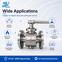 Válvula de Bola de Alta Presión Forjada con Reducción de Diámetro, Montada en Trunnion, API 6D ASME B16.34 A105 LF2 F316, para Tuberías de Petróleo y Gas