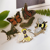 Épinglette vintage sirène en émail, badge en émail souple doré antique, broche en métal thème océan pour la décoration de vêtements et de sacs