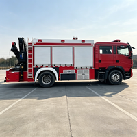 Camion de lutte contre l'incendie Shacman HOWO avec grue montée sur camion pour la lutte contre l'incendie et les secours, vente en gros directe d'usine chinoise
