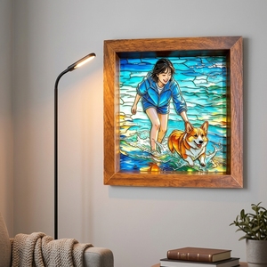 Album photo 3D gaufré fait main, personnalisé avec portraits, base en bois encadrée, art mural décoratif pour dropshipping - Product Image 2