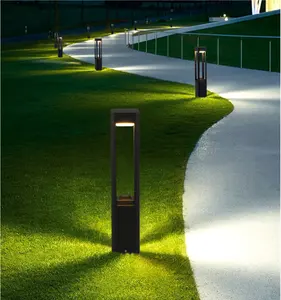 Outdoor Garden Lights Motion Sensor Solar Path Bollard LED Lawn Lamp Light For Garden Landscape Yard Driveway Walkway