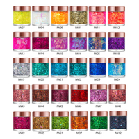 Vente en gros d'ombres à paupières auto-adhésives, gel pailleté irisé, cheveux épais et scintillants, gel pailleté pour le visage
