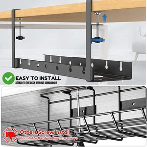 Support métallique <span class=keywords><strong>de</strong></span> <span class=keywords><strong>table</strong></span> rétractable <span class=keywords><strong>de</strong></span> 14 à 21.6 pouces Organisateur <span class=keywords><strong>de</strong></span> <span class=keywords><strong>plateau</strong></span> <span class=keywords><strong>de</strong></span> cordon métallique sans poinçon Support <span class=keywords><strong>de</strong></span> suspension perforé Support <span class=keywords><strong>de</strong></span> rangement <span class=keywords><strong>de</strong></span> fil métallique - Product Image 4
