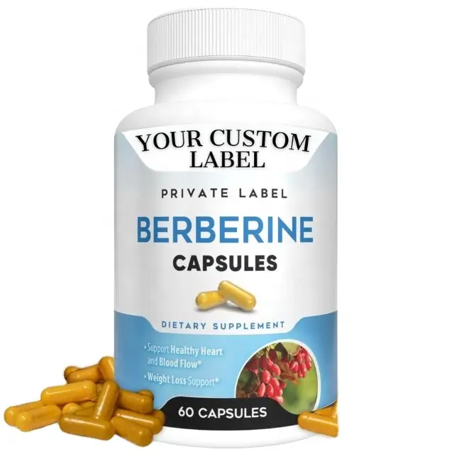 Gotobeauty Berberine Capsules de Vox Nutrition All Natural Supports Pérdida de peso Promueve la salud del corazón Azúcar en sangre saludable