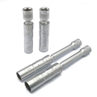 Douille à bougie magnétique à paroi mince 3/8\" - Douille pivotante à 12 pans avec noyau magnétique pour véhicules MINI 14,16 mm Trois tailles