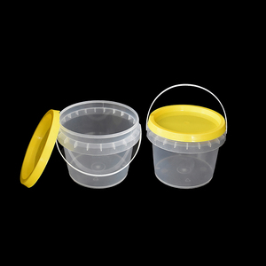 Beurre de cacahuète de qualité alimentaire en plastique transparent à paroi mince récipient alimentaire rond hermétique <span class=keywords><strong>seau</strong></span> à miel polyvalent avec couvercle jaune - Product Image 6