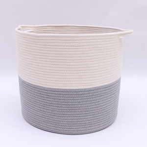 Corda di cotone di Stoccaggio Cesti di Stoccaggio con Maniglie morbido resistente Cestini di Lavanderia Nursery Ostacolare Organizzatore per i bambini - Product Image 5