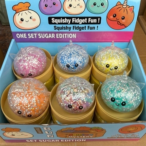 Juguete Sensorial Antiestrés Kawaii Squishy Dumpling de TPE con Purpurina, Bola Antiestrés, Juguete para Apretar Hecho a Mano, Unisex para Niños Mayores de 2 Años - Product Image 1