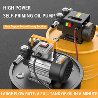 Pompe de transfert de carburant diesel CAVITT 550W 12V 24V DC avec compteur numérique et buse auto-étanche pour camions et ravitaillement