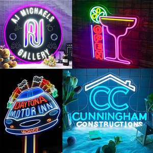Enseigne au néon personnalisée avec logo, impression UV personnalisée, lumière au néon LED, gradation RGB, étanche IPX3 pour les entreprises, les magasins, les mariages, la maison, le centre commercial - Product Image 3