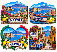YIWU BaiWen Promotion Vente en gros Personnalisé Impression machine Italie Naples Résine 3D Aimant de réfrigérateur touristique Cadeau souvenir