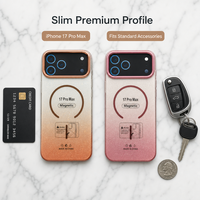 Universelle Glitzer-Magnet-PC-Handyhülle für iPhone 17 Pro Max 16 15 14 Samsung S25 Ultra Stoßfest Weich Schlank Staubdicht