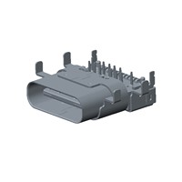 Connecteur femelle USB 3.1 TYPE-C 24P TE Substitute 2129691-2, type plaque encastrée, insertion frontale, fixation arrière, double