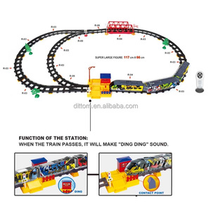 Treni RC 2.4G a due vie che simulano <span class=keywords><strong>la</strong></span> metropolitana, dotati di stazioni e ponti, giocattoli educativi per bambini - Product Image 3