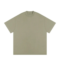 Kaos Pria Lengan Pendek Kerah Bulat 100% Katun Jersey Solid 220 Gram Bernapas, Logo Custom, Streetwear Kasual