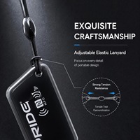 Produsen OEM China Gantungan Kunci RFID NFC Logo Kustom Bentuk Bulat Persegi Mini Grosir