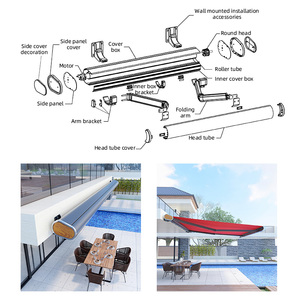 QINGYING <span class=keywords><strong>Auvent</strong></span> de <span class=keywords><strong>porte</strong></span> d'entrée de <span class=keywords><strong>maison</strong></span> de fenêtre extérieure en aluminium - Product Image 5