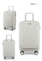 Ensemble de valises rigides universelles personnalisées pour PC, avec serrure, barre de traction en aluminium, 4 roues pivotantes, ouverture frontale, bagage à main