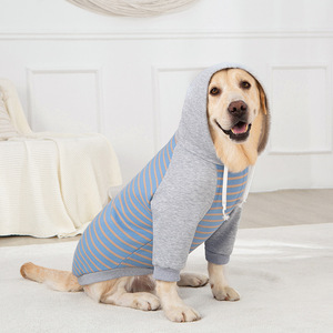 Sweat à capuche rayé pour animaux de compagnie, collection Hiver-Printemps, directement de l'usine, MOQ 200, vêtements pour grands chiens (Golden Retriever, Alaskan <span class=keywords><strong>Malamute</strong></span>) - Product Image 2