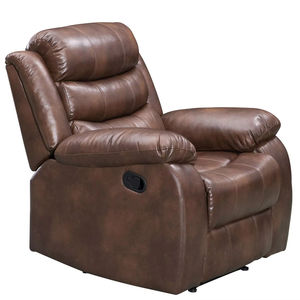 Fauteuil inclinable individuel Cy Modern en cuir marron imperméable avec cadre en bois, style <span class=keywords><strong>cinéma</strong></span>, pour massage - Product Image 2