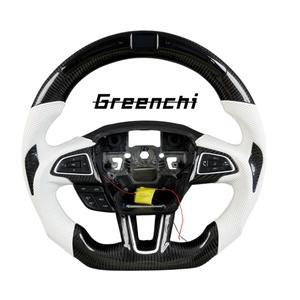 Volant sport en fibre de carbone personnalisé avec LED pour <span class=keywords><strong>Ford</strong></span> Focus / Kuga / Fiesta / Escort - Product Image 1