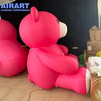 Décoration de fête aquatique d'été : Mascotte gonflable géante en forme de canard rose de dessin animé avec logo personnalisé, canards gonflables mignons
