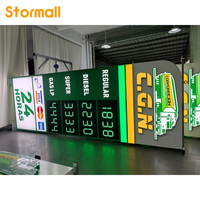 Letrero de Precio de Combustible LED con Control RF y Logotipo Personalizado, Tótem de Pie para Gasolinera