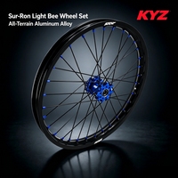 Kit de roues à rayons CNC KYZ 19x1.6 avant 16x1.85 arrière pour Sur-Ron Light Bee, en alliage d'aluminium anodisé bleu, tout-terrain, pour vélo électrique et dirt bike